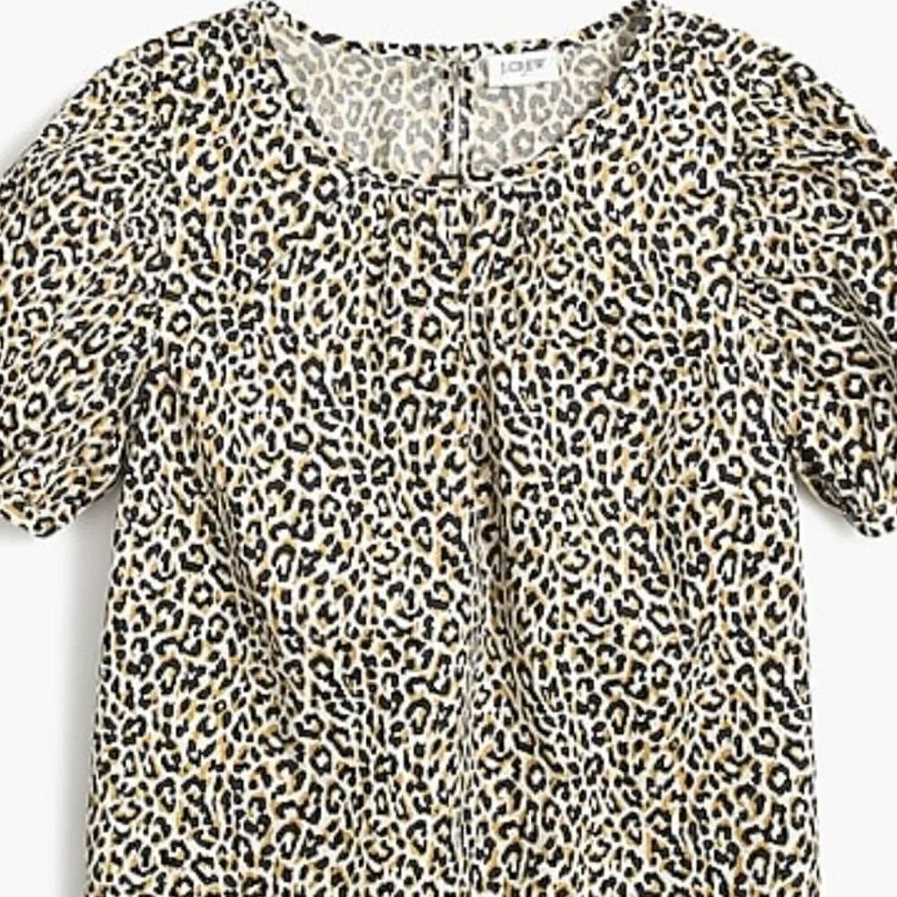 J CREW Puff Sleeve Leopard Top - Picture 4 of 7